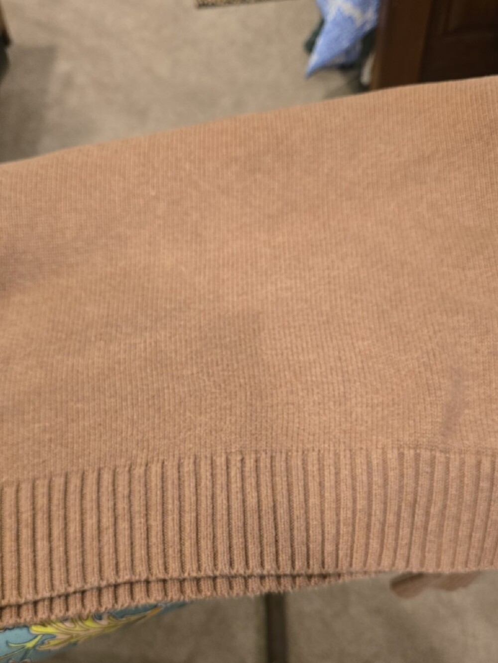 Polo by Ralph Lauren Men's Tan Zip-Neck Sweater with Pony Logo - Picture 6 of 8